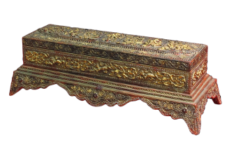 cassettina per libro sacro decorato a foglia d’oro – XIX sec.